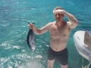 Doug catches a Tuna crossing from Canouan.