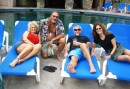  Betty, Joel, Tom and Kim lounging by the pool