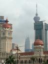 Beautiful blend of old and new in Kuala Lumpur: Twin towers in the background