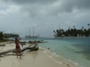 Die ist der bislang schönste Ankerplatz unserer Reise in den Coco Bandero Cays.