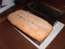 Auf Gabis spezellen Wunsch hier ein Foto von Ihrem selbst gebackenen Brot. Sehr lecker.