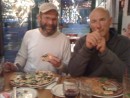 Kurt and Norm enjoy a fantastic meal at a greek restaurant not far from the Marina.
