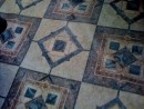 Believe it or not, this is a shot of the linoleum in one of the buses we took. OMG!
