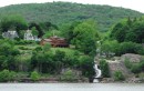 A few shabby summer places on the bluffs over the Hudson
