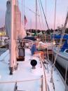 Twilight: Captain Larry enjoying a lovely evening on deck in Annapolis.