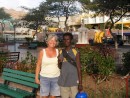 Lin with Carlos, our Mindelo boat boy