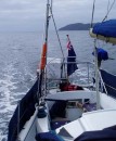 marieceleste: Using the new Raymarine St4000 Autopilot  on the journey from Ardnamurchan Point to Tobermory, July 2006