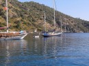 Cape Horn, a ketch late of Ardfern, now flying the white ensign in Turkey