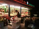 The fruit market in Argostoli, Kephalonia, carries on trade well into the night