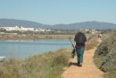 Walking in the bird reserve beside the river at Alvor