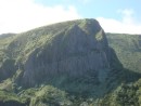 Strange vertical basalt formation on this cliff face