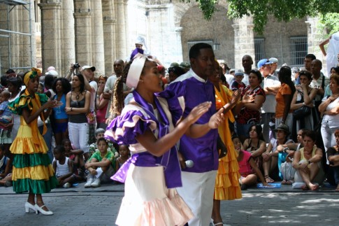 dancers in the square