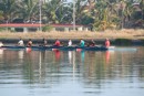 rowers go by the marina, Varadero