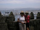 Robbie and Sara at Bayona - our first Spanish port.