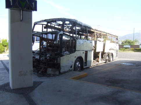 Air conditioned bus in Mexico.