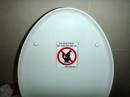 No standing on the toilet!