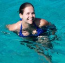 Felicity enjoying a warm swim