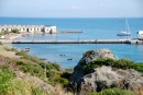 The mooring bay at Asinara