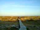 boardwalk over the dunes to Cape Fear beach