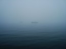 The fog rolled in and out of Bass Harbor