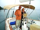 Peter and Beth sailed this boat for a customer from Nantucket to Maine for a delivery customer.