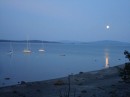 Moon overlooking Blue Hill Bay