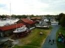 View of the Chesapeake Maritime Museum from the lighthouse exhibit there