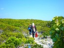 hiking to go snorkel and gather some conch
