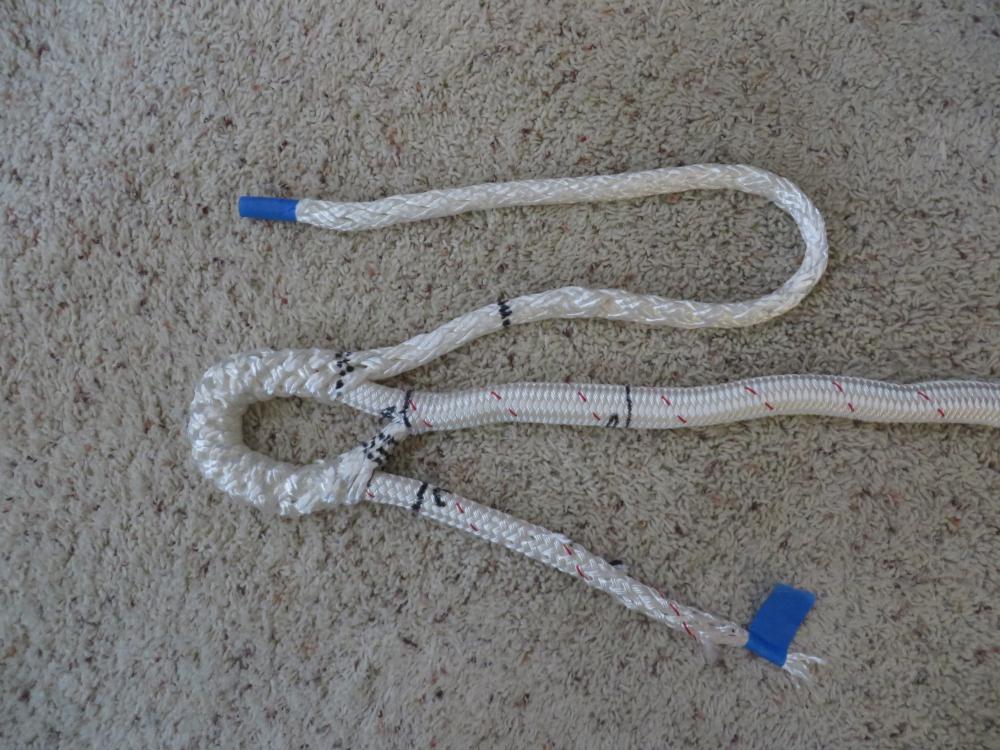 Splicing double braid rope for the Drouge contol line