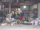 The local La Cruz produce market.  On Thursday evenings, the local grocery shop receives it