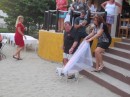 The bride of the "dog wedding" that was the main attraction at the fundraiser to support spaying and neutering of La Cruz area cats and dogs we recently attended.