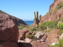 A view on the way up on a hike in Ensenada Grande, Isla Partida