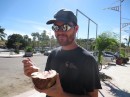 Matthew chowing down on a coconut!