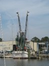 One of many shrimp boats - lots of freshly caught shrimp to eat. 