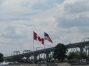Canadian and US waters - demarkation lines have us sailing between the two countries 