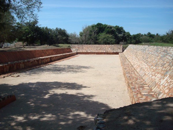 Xihuacan ball court, one of only 2 excavated world wide