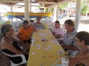 Mexican train dominos on the beach or as locals call the game Dominos Cubano (Cuban Dominos....:)