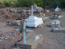 Old cemetery at Aqua Verde.  We respectfully read some of the old inscriptions, some of them back to the 1800