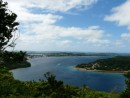 View of Neiafu harbour from hike to the top of Mt Talau, 450 feet above 