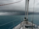 storm brewing in front of anchorage off Nomuki Iki