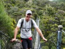 One of many suspension bridges we crossed hiking up to the top of Great Barrier Island