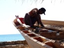 Wooden boat construction- they are still constructing these boats entirely by wood, no nails.