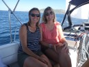 Gloria and Joanne enjoying the pleasant sail to Bahia Santa  Maria