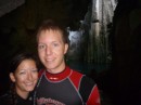 At the cave entrance- beautifully kept with no graffiti like in Tonga- maybe it is the locked doors and admission fee?