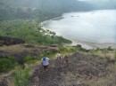 climbing up above Yalobi Bay, Waya Island