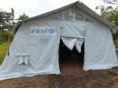 UNICEF tent being used as a classroom
