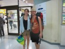 Sabine and Josh arrive at Phuket Intl.
