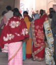 Colorful saris at Agra Fort