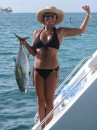 Tuna we caught while sailing at 9.5 knots from Coco Banderos to Lemmon Cays