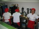 Happy ice cream servers near Flamenco Marina in Panama City
